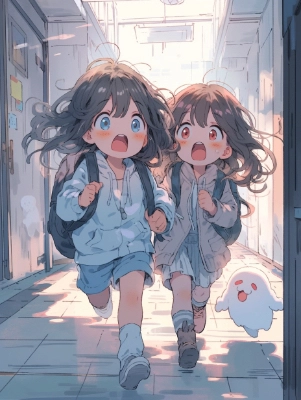 きゃー！お化けー！！