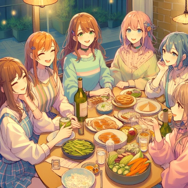 女子、食事会