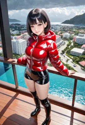 リゾートホテルのバルコニー