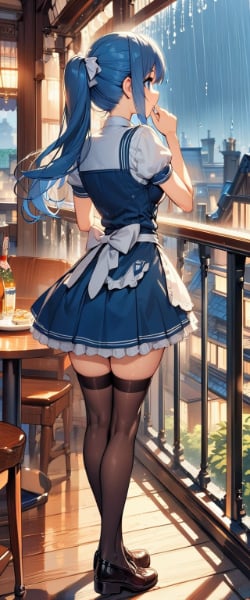 雨も滴る良いウエイトレスさん