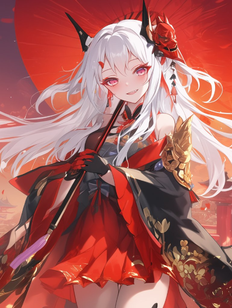 鬼童子の赤影少女