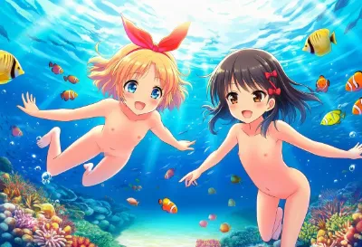 おさかなさんとおよぐー