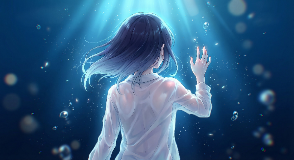 深海の光に導かれる少女の願い