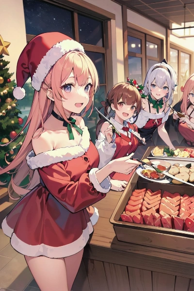 クリスマスパーティのご飯だよ