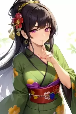 緑も似合うでしょ？　Green is good, right?