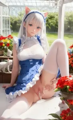 2.5次元　発情期の白猫ちゃんと…
