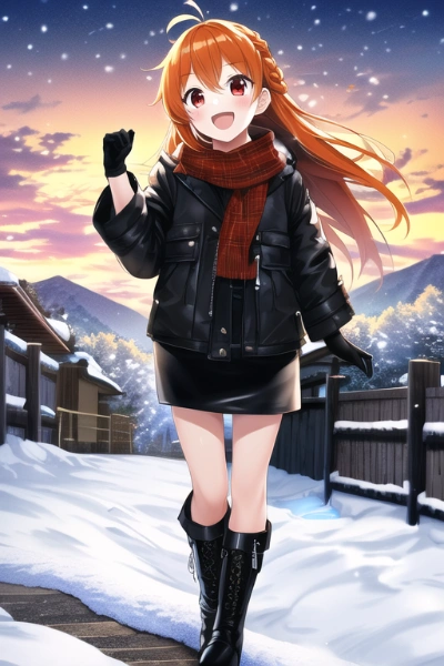 ららちゃん　雪国旅行