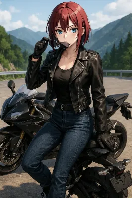 【過去画像リメイク企画 11】 バイクと女性