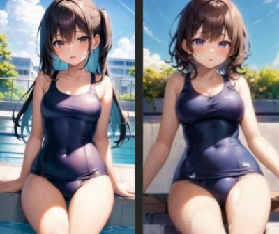 スクール水着の女の子(その1)