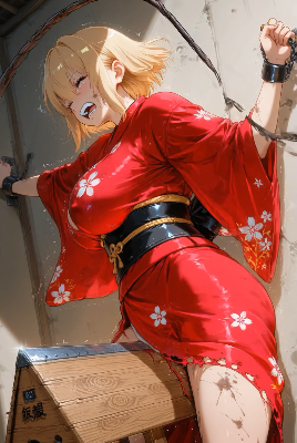 三角木馬で鞭調教