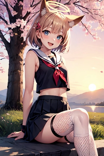 ショートカット・獣耳美女