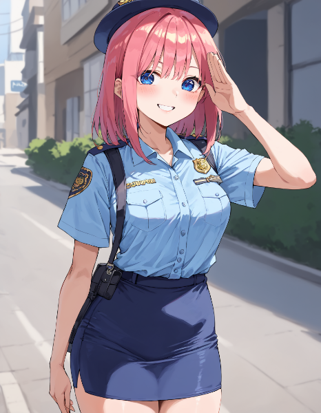 【五等分の花嫁】中野二乃　婦警さん