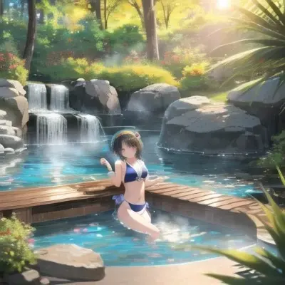 森の中の露天風呂