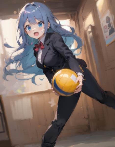 スーツ姿の女の子とドッジボール！4