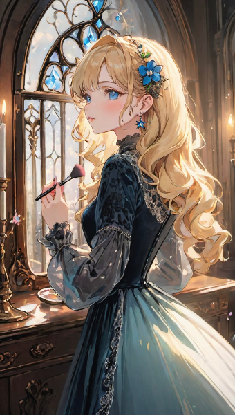 「次はどんなドレスを着ようかしら？　メイクが決まったら、装いも完璧にね」