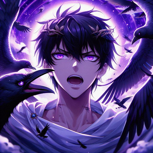 鴉の神様な、黒髪短髪男性…！！その2(19枚)