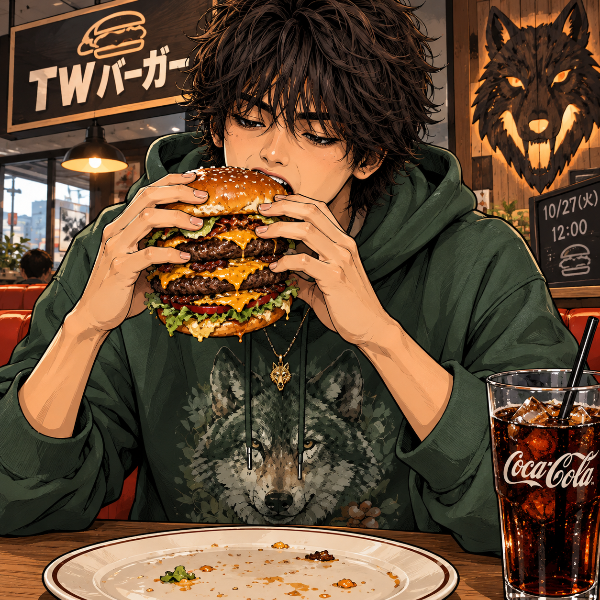 お肉３段バーガー(ロウェル)