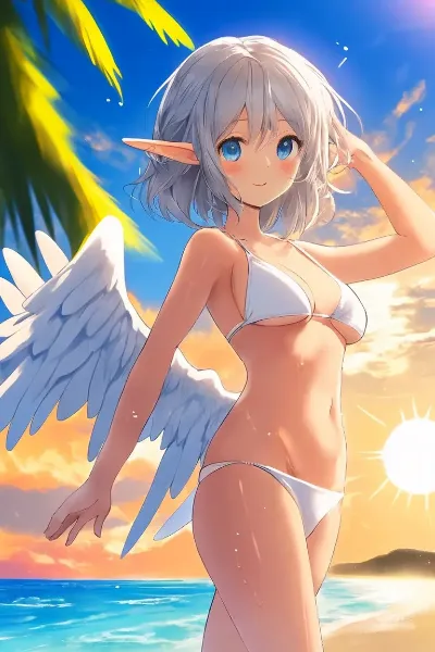 朝日と女神さま
