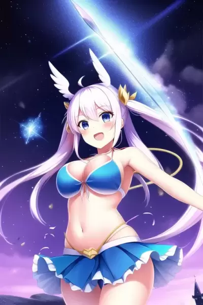 薙刀を持つ魔法少女です。