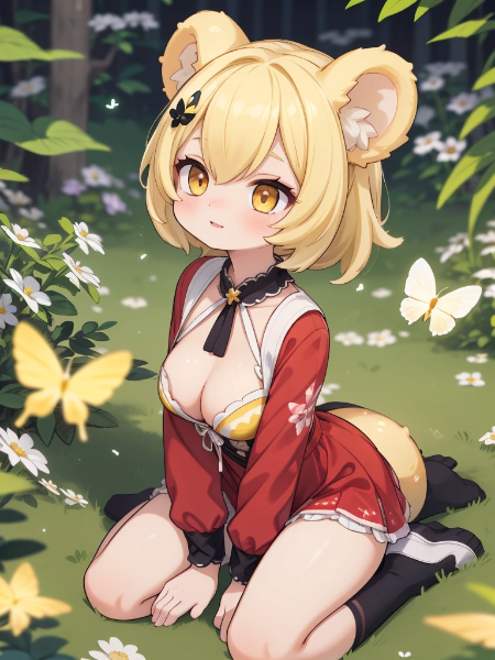 プーちゃんと黄蝶の森