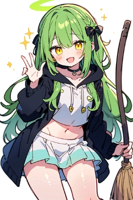 ほうきを持った少女
