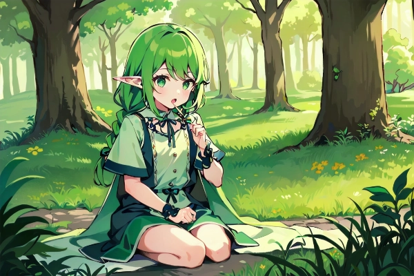 森のエルフの子供