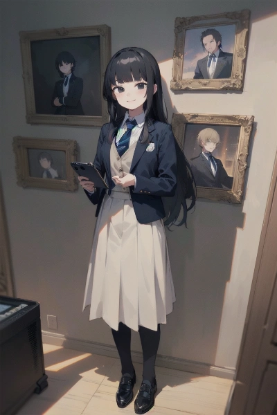 スマホのカメラで七不思議の場所を撮影する部長（音楽室）其之二