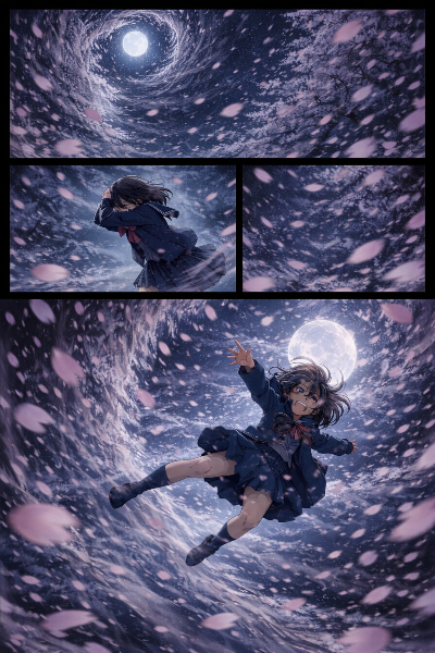 夜桜猛吹雪