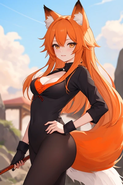 狐娘の秘められた山岳冒険