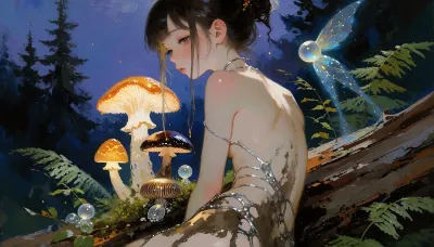 光のきのこ
