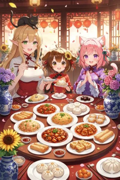 みんなで中華料理