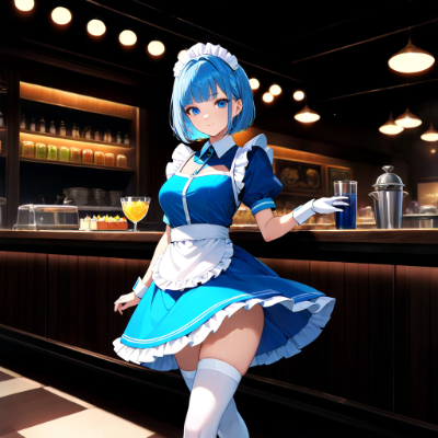 夜のカフェ