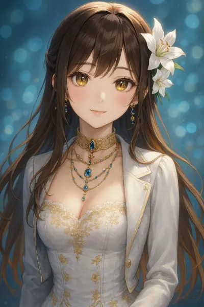 青い夜に咲く白い花の姫