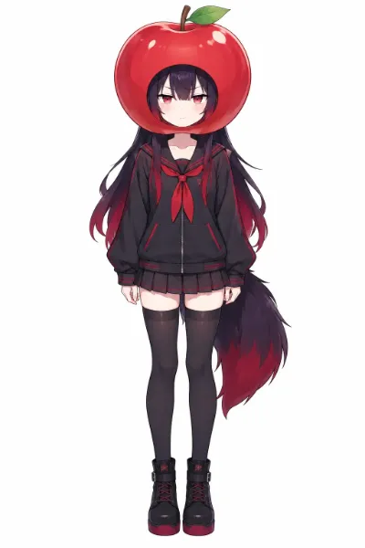 りんごを被った少女