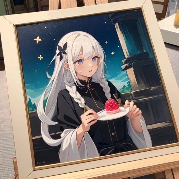 名画　ダイエットに悩む少女🍰