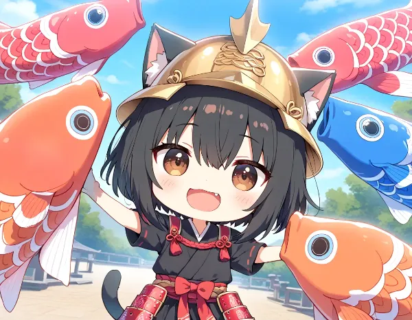 鯉のぼりニャ♪