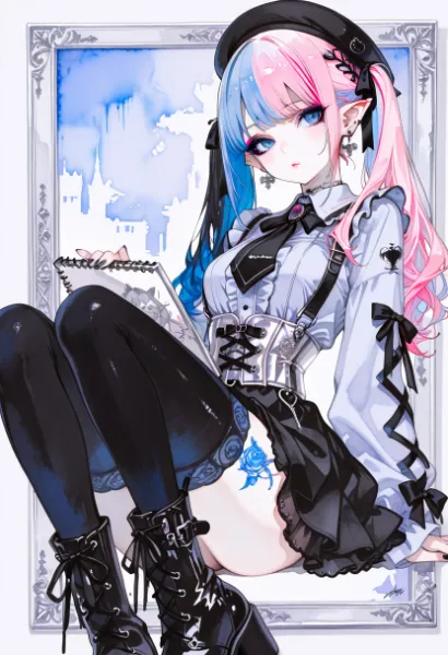 二色の髪の芸術家と幻の街