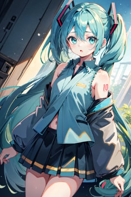 和服ミニスカートのミクちゃん