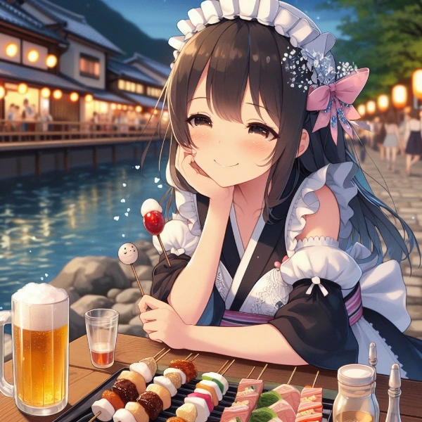 メイドさんと飲むビール🍺