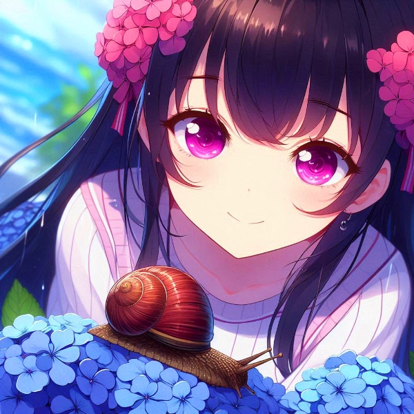 かたつむりと、うちの子＊(14枚)