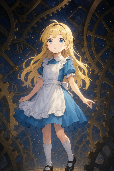 歯車の迷宮に迷い込んだ少女