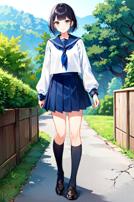 制服姿の男の子