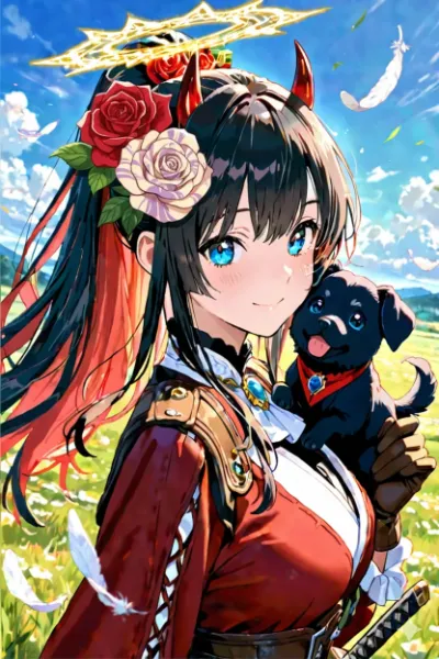 髪を彩る薔薇の煌めき