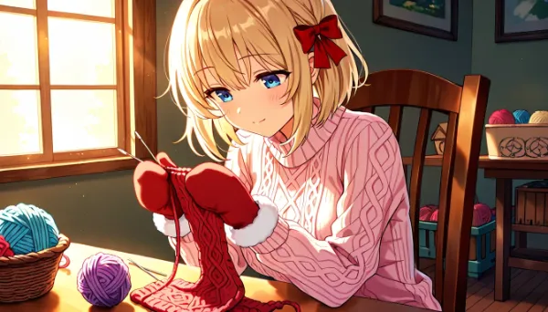 これつけて編むと効率いいんだよねー