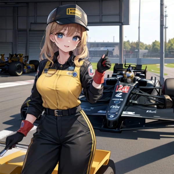 フォーミュラカーと整備士さん？