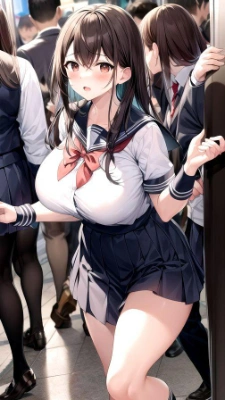駅で慌ててる女の子