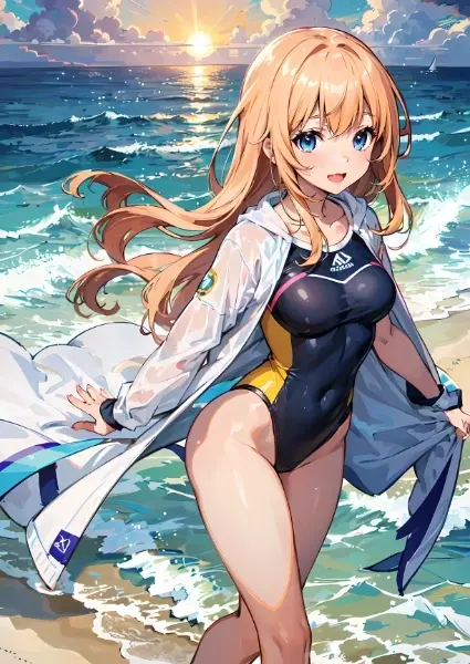 ocean, girl, lashguard