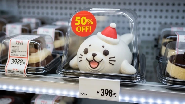 半額処分されるクリスマススイーツ