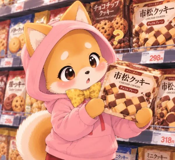 柴犬の魔法使い、出来合いの焼菓子に興味を持つ