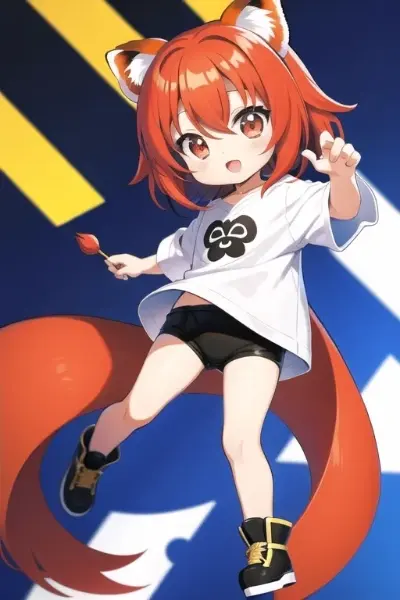 レッサーパンダ　ちびキャラで入れたら